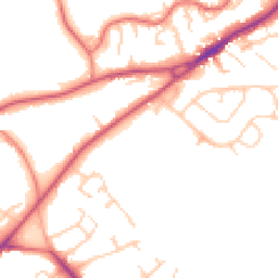 Daytime road noise heatmap for CW8 1TY