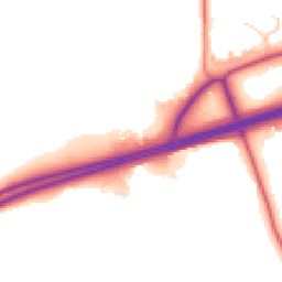 Daytime road noise heatmap for CW8 2AU
