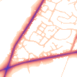 Daytime road noise heatmap for CW8 2PF