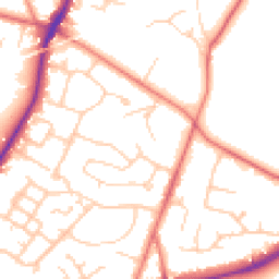 Daytime road noise heatmap for CW8 2QH