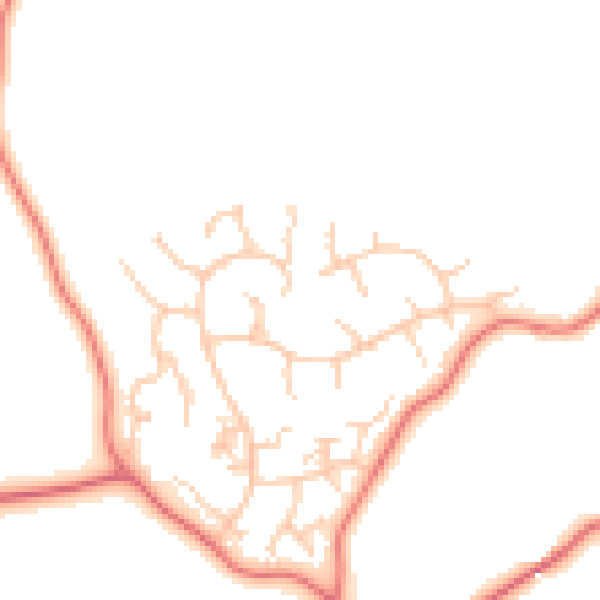 Daytime road noise heatmap for CW8 2XB