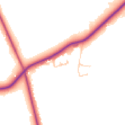 Daytime road noise heatmap for CW8 2ZT