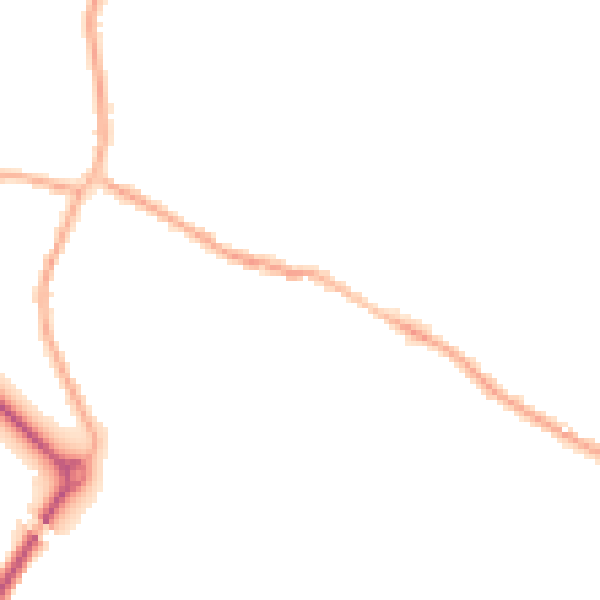 Night-time road noise heatmap for CW8 3EZ