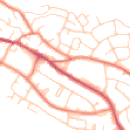 Daytime road noise heatmap for CW8 3JR