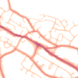 Daytime road noise heatmap for CW8 3NW