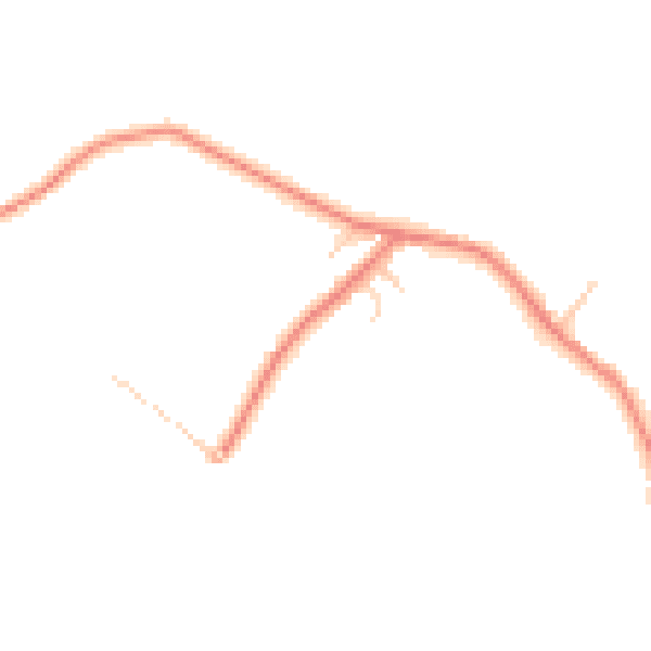 Daytime road noise heatmap for CW8 3QS