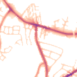 Daytime road noise heatmap for CW8 4BP