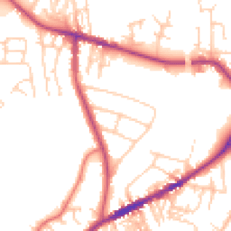 Daytime road noise heatmap for CW8 4BS