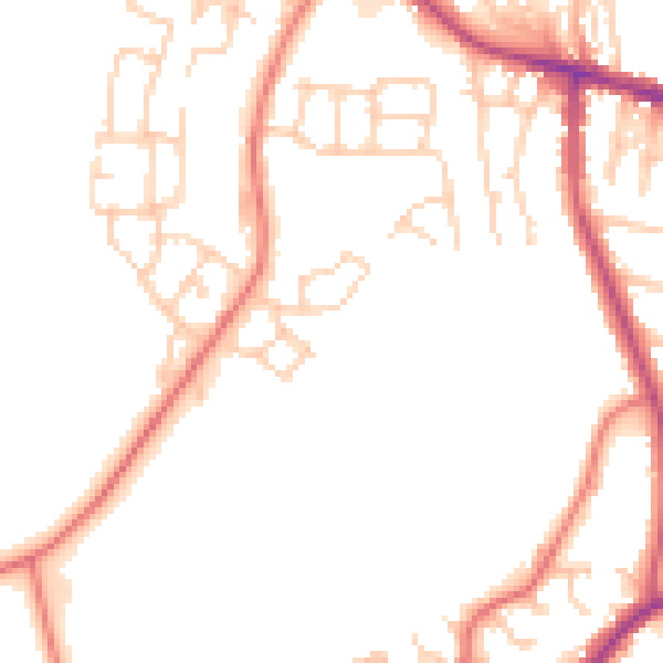Daytime road noise heatmap for CW8 4GE