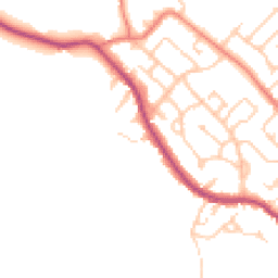 Daytime road noise heatmap for CW8 4HT