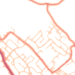 Daytime road noise heatmap for CW8 4NA