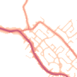 Daytime road noise heatmap for CW8 4PY