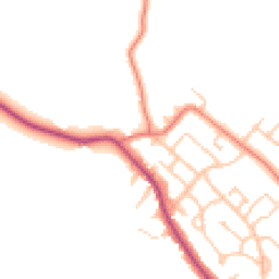 Daytime road noise heatmap for CW8 4QH