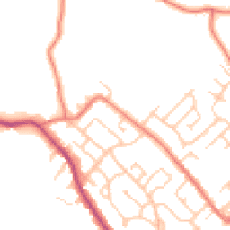 Daytime road noise heatmap for CW8 4QJ