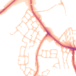Daytime road noise heatmap for CW8 4QN