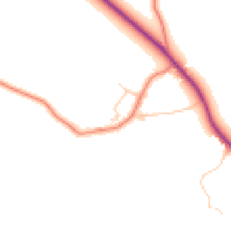 Daytime road noise heatmap for CW8 4SB