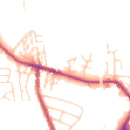 Daytime road noise heatmap for CW8 4XD