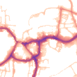 Daytime road noise heatmap for CW9 5AS