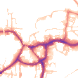 Daytime road noise heatmap for CW9 5AY