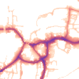 Daytime road noise heatmap for CW9 5BB