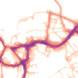 Daytime road noise heatmap for CW9 5BF