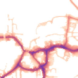 Daytime road noise heatmap for CW9 5DE