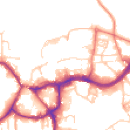 Daytime road noise heatmap for CW9 5DW
