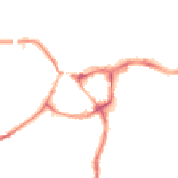 Night-time road noise heatmap for CW9 5EU