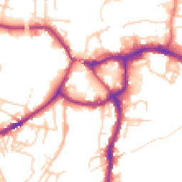 Daytime road noise heatmap for CW9 5HD