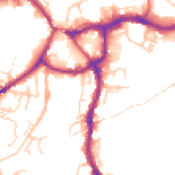 Daytime road noise heatmap for CW9 5JP