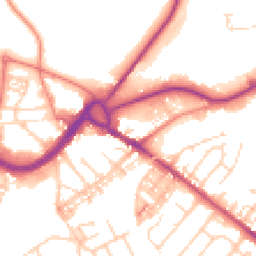 Daytime road noise heatmap for CW9 5LX