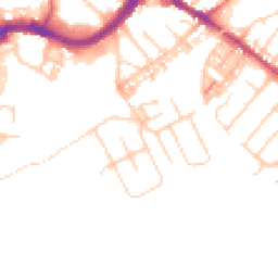 Daytime road noise heatmap for CW9 5PR
