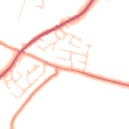 Daytime road noise heatmap for CW9 6ED