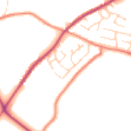 Daytime road noise heatmap for CW9 6EW