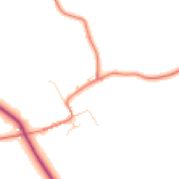 Daytime road noise heatmap for CW9 6HJ