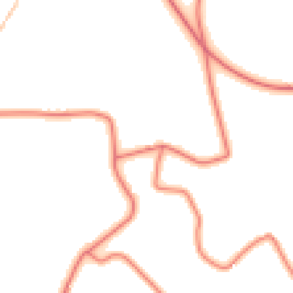 Daytime road noise heatmap for CW9 6JT