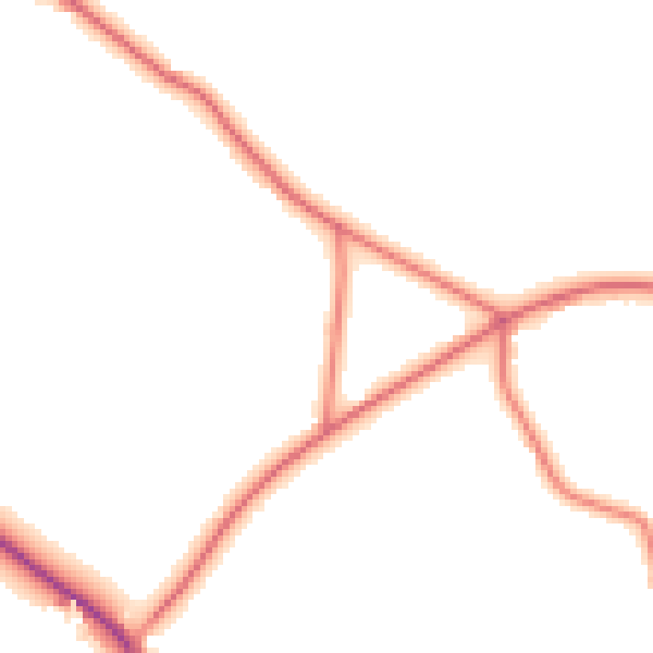 Daytime road noise heatmap for CW9 6NQ