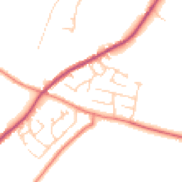 Daytime road noise heatmap for CW9 6PW