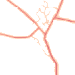 Daytime road noise heatmap for CW9 6QE