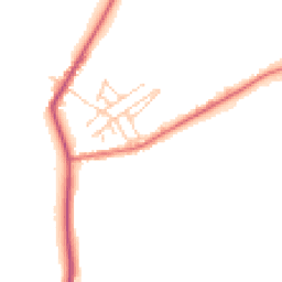 Daytime road noise heatmap for CW9 6QU