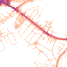 Daytime road noise heatmap for CW9 7AX