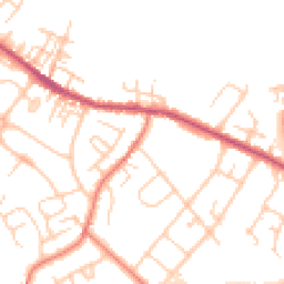 Daytime road noise heatmap for CW9 7EL