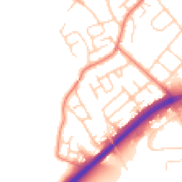 Daytime road noise heatmap for CW9 7JU