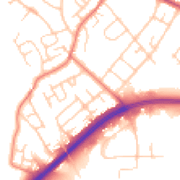 Daytime road noise heatmap for CW9 7LQ