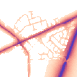 Daytime road noise heatmap for CW9 7PH
