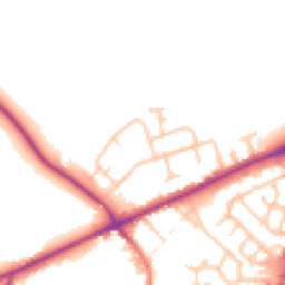 Daytime road noise heatmap for CW9 7QP