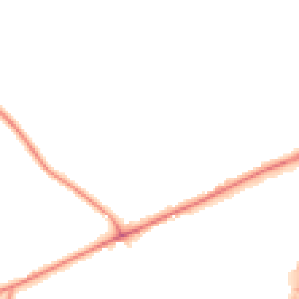 Night-time road noise heatmap for CW9 7QP