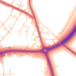Daytime road noise heatmap for CW9 7RN