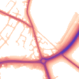 Daytime road noise heatmap for CW9 7XW
