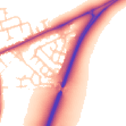 Daytime road noise heatmap for CW9 7YD